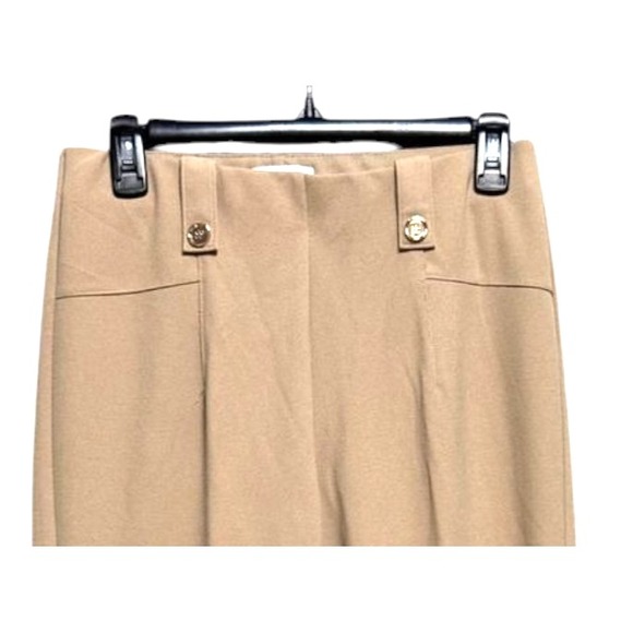 Savion Old Money Soft-Touch Pants Womens Size M Neutral Quiet Luxury Minimalist - Picture 2 of 7